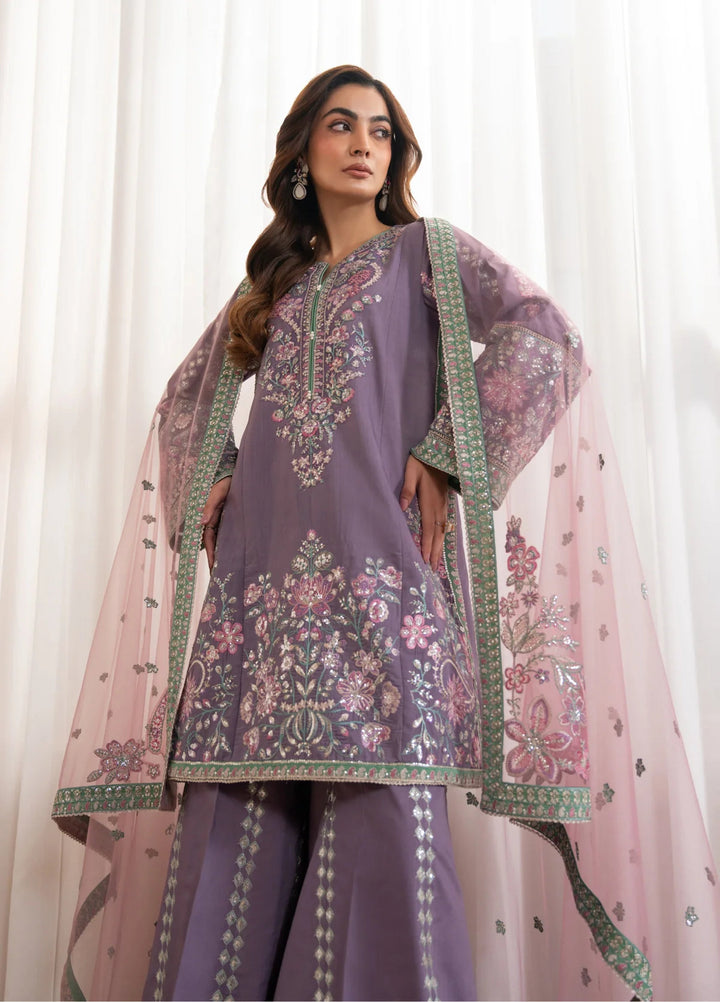 Xenia Formals Unstitched Embroidered Raw Silk 3 Piece Suit Yasha - Festive Collection