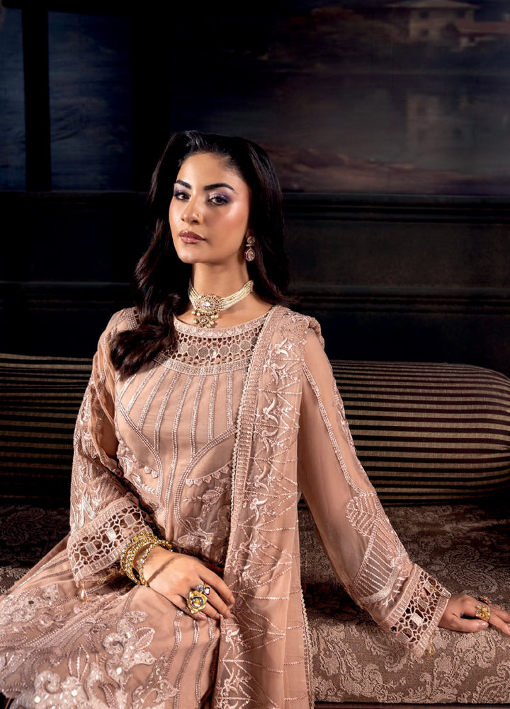 Aura by Zebtan Embroidered Chiffon Suits Unstitched 3 Piece ZB25AF AR-02 - Festive Collection