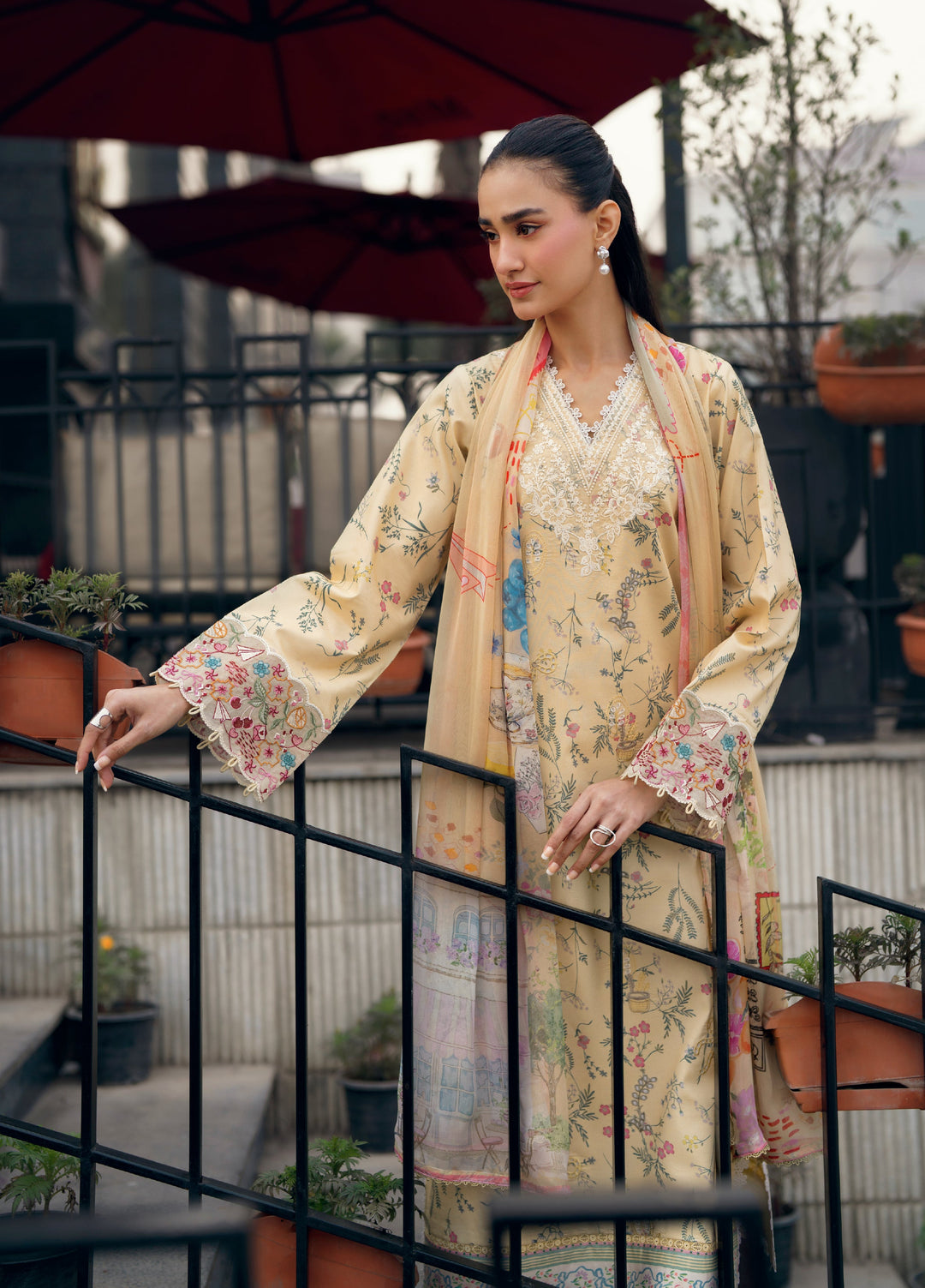 Zync by Florent Unstitched Embroidered Lawn 3 Piece Suit FL26ZU FZ-3B - Summer Collection