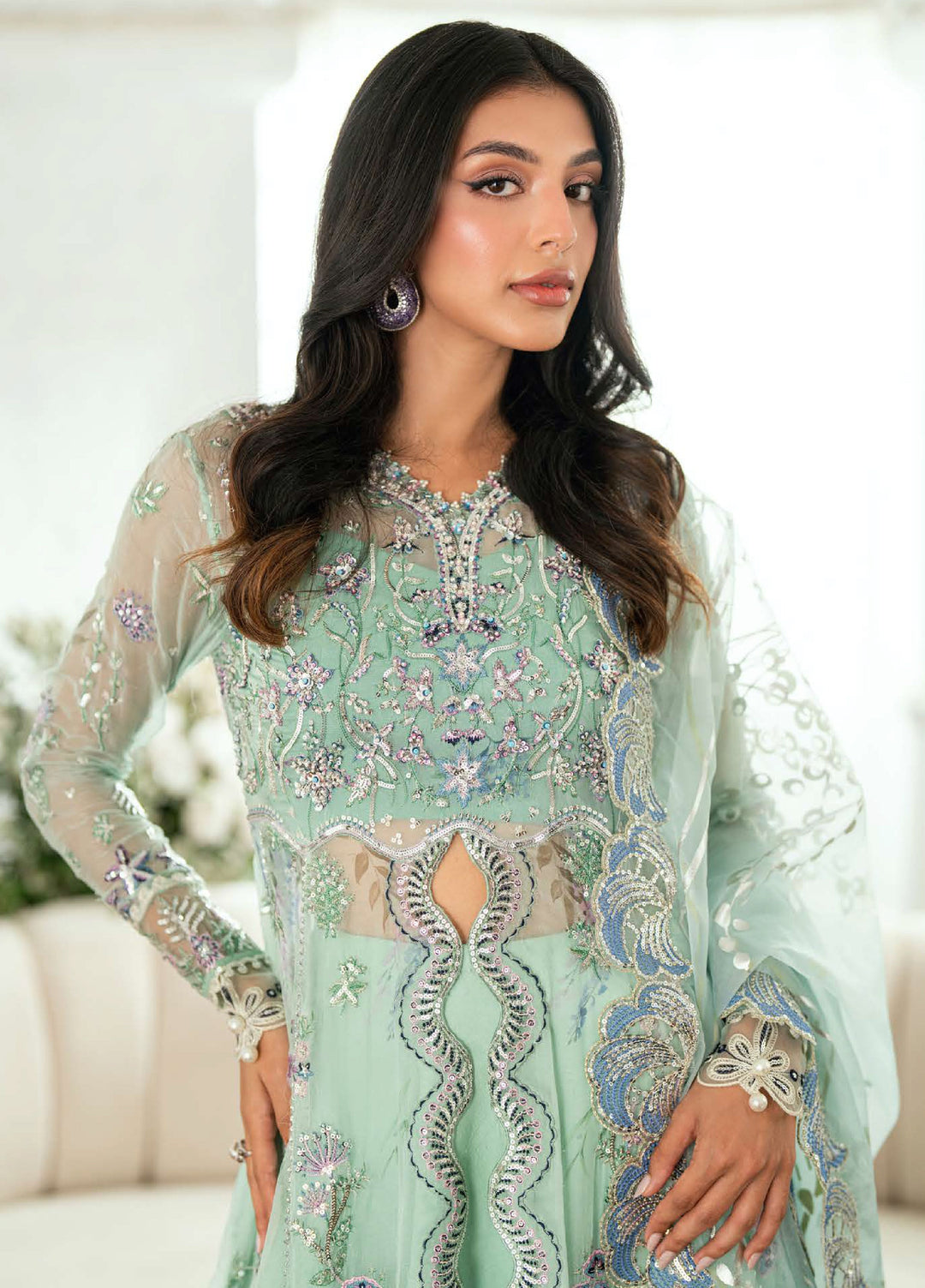 Shaam Shandar By Mushq Luxury Chiffon Unstitched 3 Piece Suits MQ25SC D-7 Sitara - Festive Collection