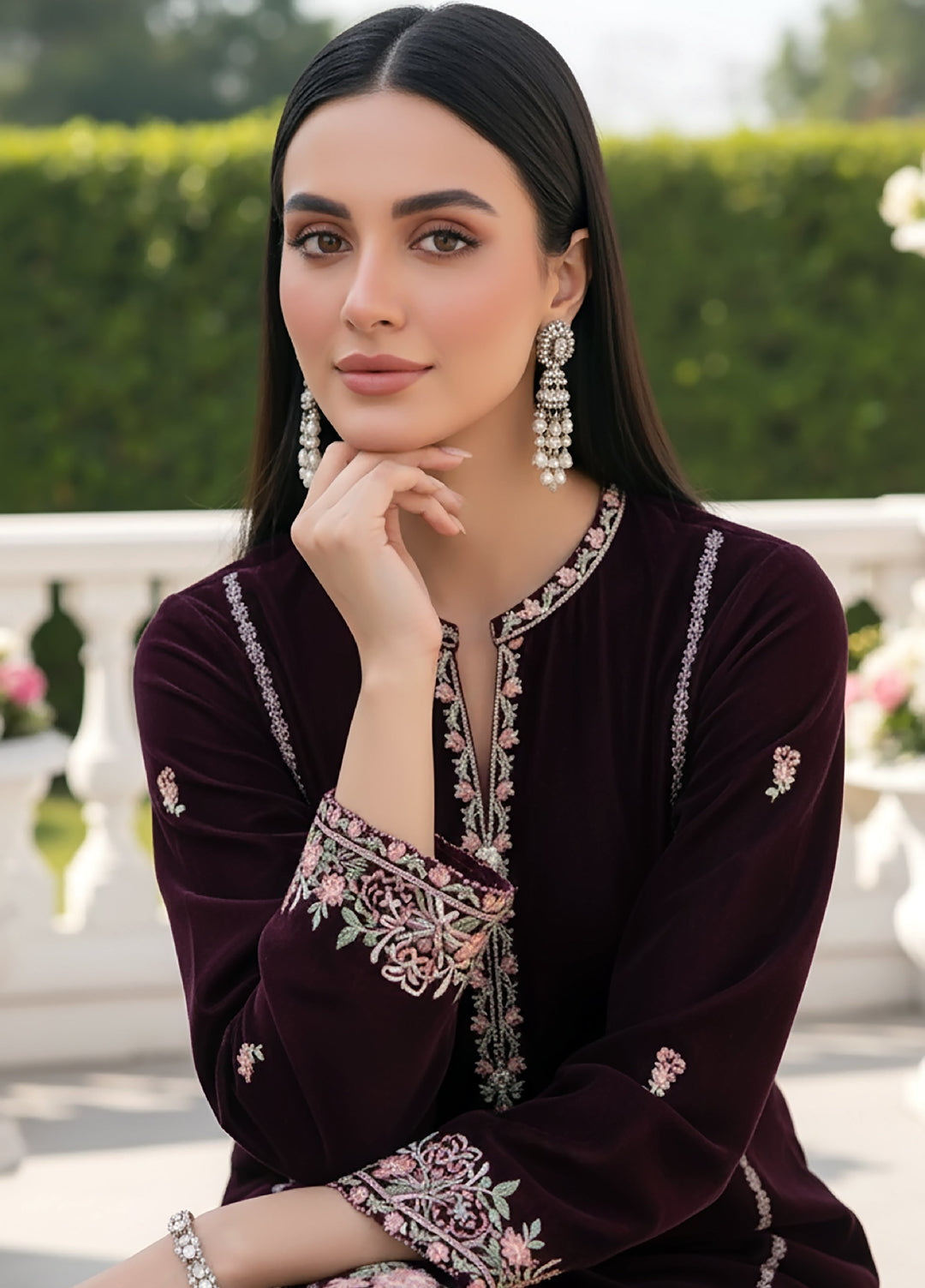 Lakhany Womens Pret Embroidered Velvet 1 Piece LG-UB-0251-W-EMB-1P - Festive Collection