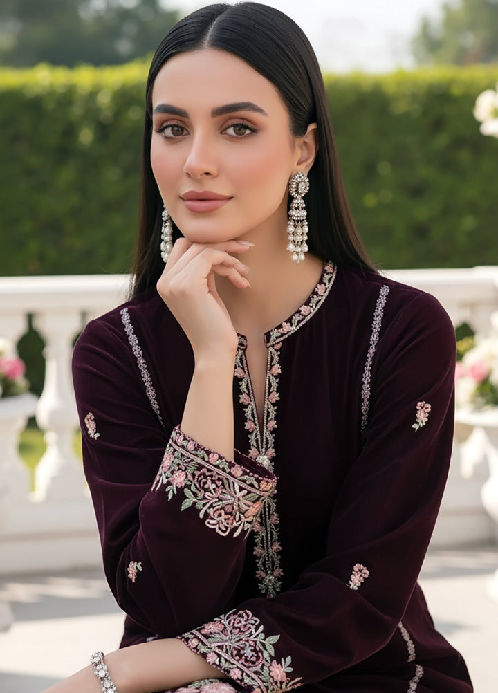 Lakhany Womens Pret Embroidered Velvet 1 Piece LG-UB-0251-W-EMB-1P - Festive Collection