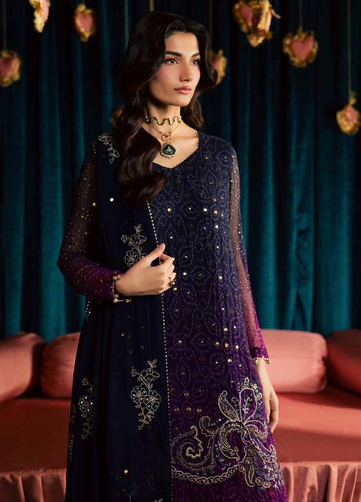 Mukeshkari by Nureh Unstitched Embroidered Chiffon 3 Piece Suit NU26UM MK- 23 - Festive Collection