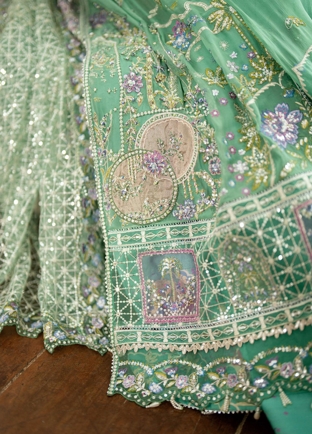 Shaam Shandar By Mushq Luxury Chiffon Unstitched 3 Piece Suits MQ25SC D-8 Adaa - Festive Collection