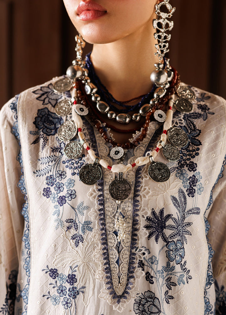 Baroque Unstitched Embroidered Lawn 3 Piece Suit BQ26ULE EL26-D06 - Eid Collection