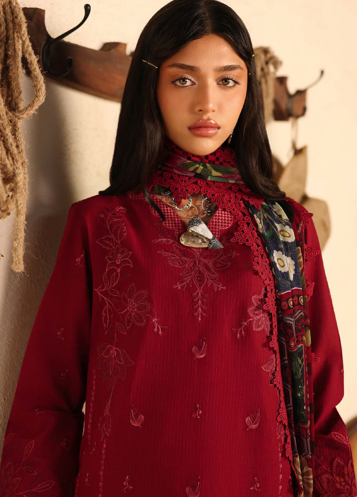 Raha by Nureh Unstitched Embroidered Lawn Doria 3 Piece Suit NU26ULR NE-248 - Summer Collection