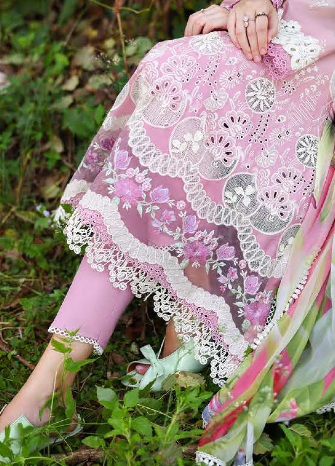 Solace by Mushq Unstitched Chikankari Lawn 3 Piece Suit MU26ULS Petal Pull MUNSS260204 - Festive Collection