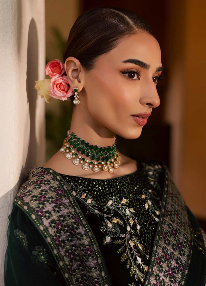 Maya by Nureh Unstitched Velvet Embroidered 3 Piece Suits NU25MV NW-115 - Festive Collection