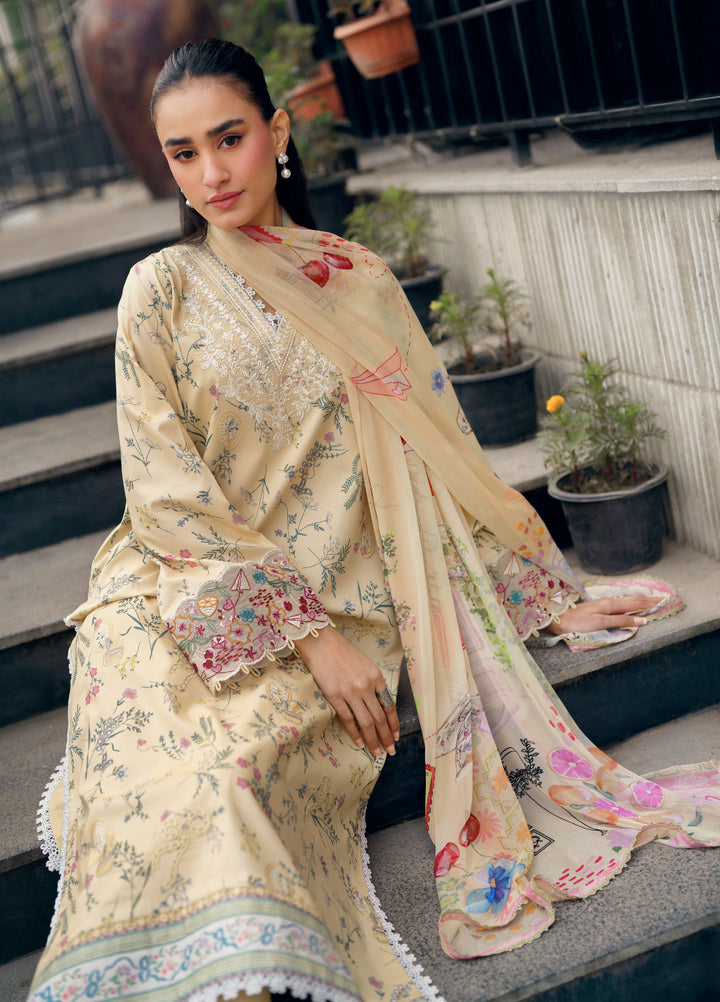 Zync by Florent Unstitched Embroidered Lawn 3 Piece Suit FL26ZU FZ-3B - Summer Collection