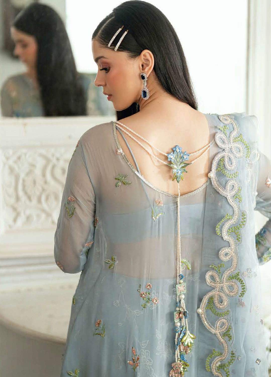 Shaam Shandar By Mushq Luxury Chiffon Unstitched 3 Piece Suits MQ25SC D-5 Jashn e jahanara - Festive Collection