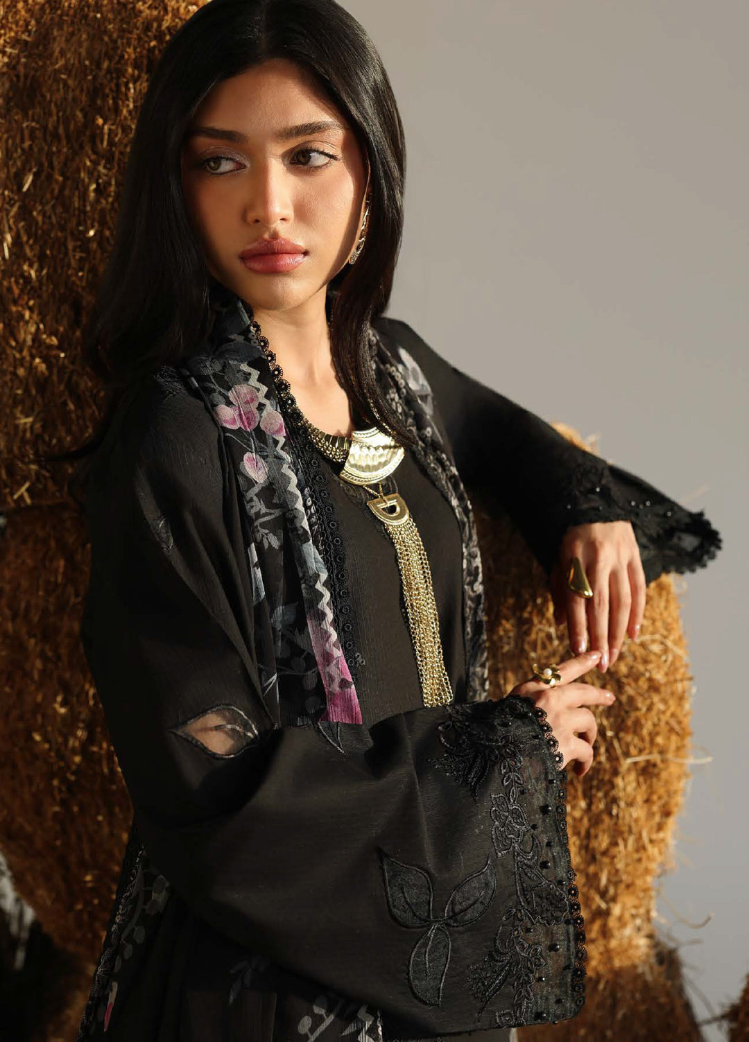 Raha by Nureh Unstitched Embroidered Lawn Doria 3 Piece Suit NU26ULR NE-251 - Summer Collection