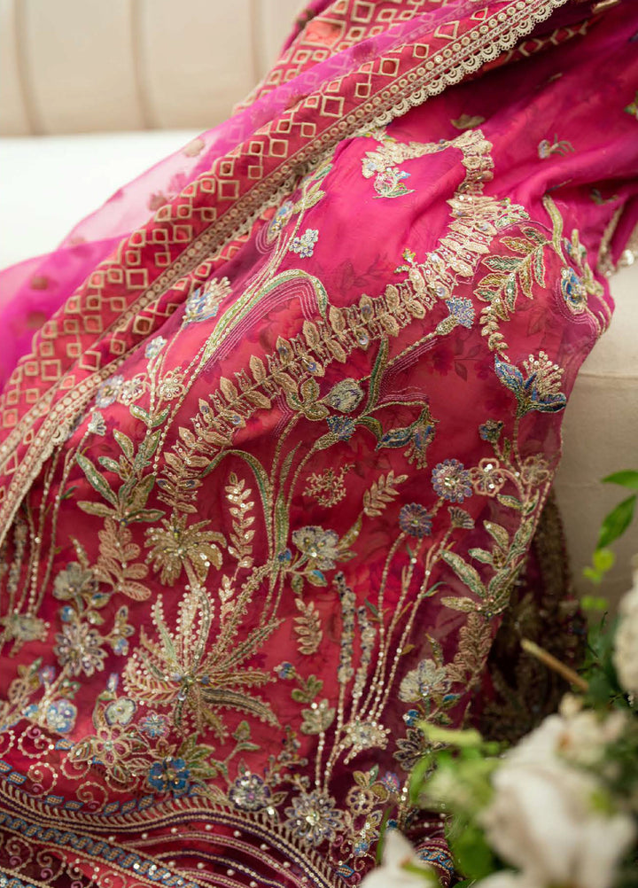 Shaam Shandar By Mushq Luxury Chiffon Unstitched 3 Piece Suits MQ25SC D-6 Geet Gulabi - Festive Collection