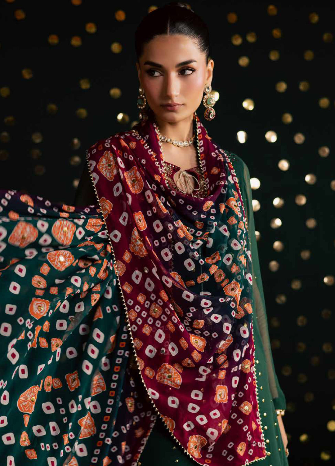 Mukeshkari by Nureh Unstitched Embroidered Chiffon 3 Piece Suit NU26UM MK- 20 - Festive Collection