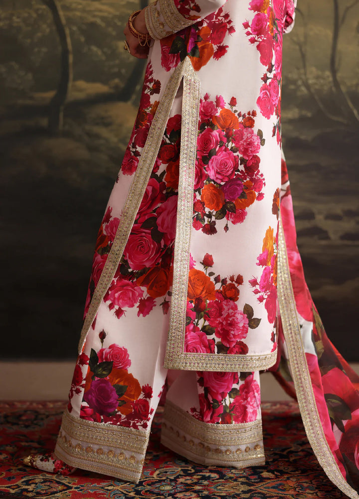 Rehana by Humjoli Pret Embroidered Lawn 3 Piece White Shine - Festive Collection