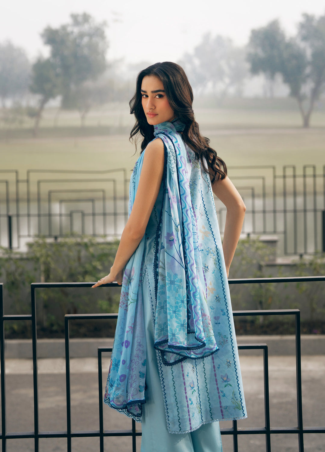 Zync by Florent Unstitched Embroidered Lawn 3 Piece Suit FL26ZU FZ-2B - Summer Collection