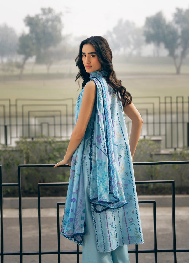 Zync by Florent Unstitched Embroidered Lawn 3 Piece Suit FL26ZU FZ-2B - Summer Collection