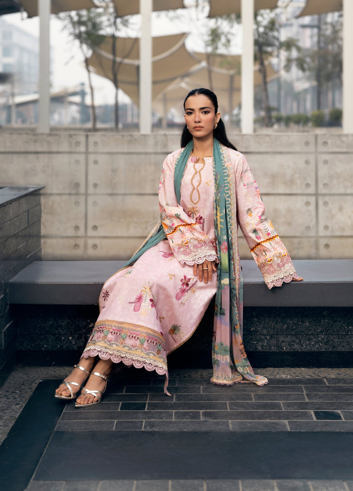 Zync by Florent Unstitched Embroidered Lawn 3 Piece Suit FL26ZU FZ-4B - Summer Collection