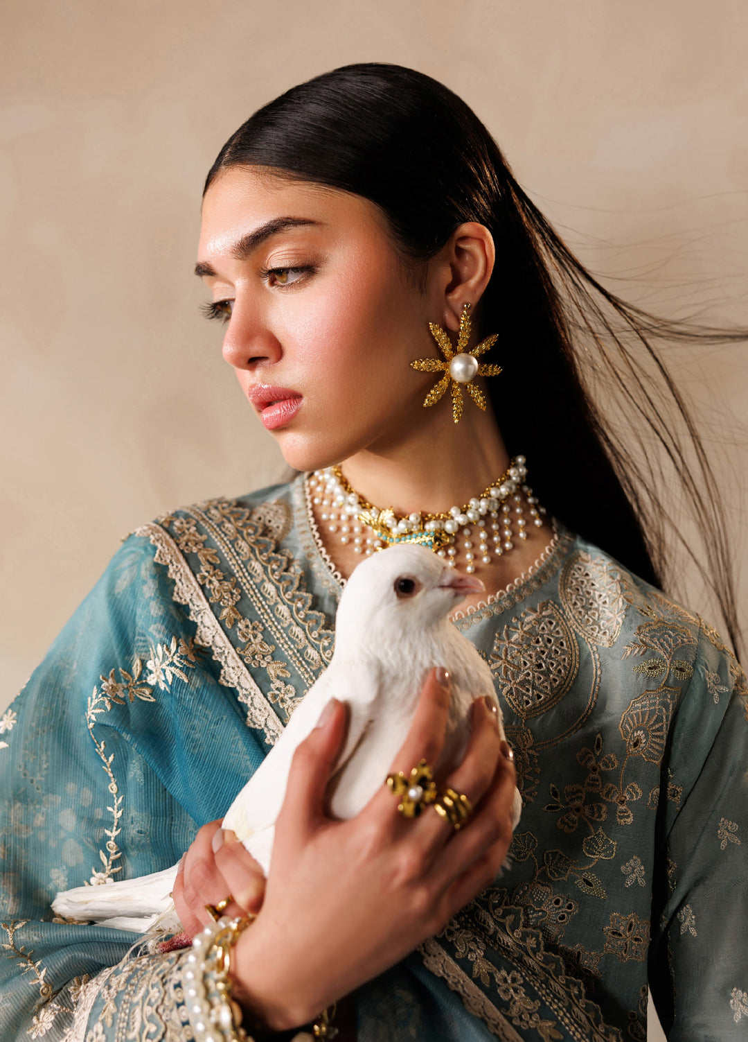 Baroque Unstitched Embroidered Lawn 3 Piece Suit BQ26ULE EL26-D01 - Eid Collection