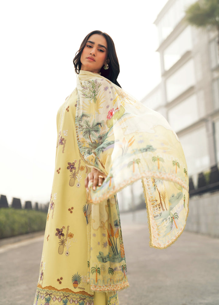 Zync by Florent Unstitched Embroidered Lawn 3 Piece Suit FL26ZU FZ-4A - Summer Collection