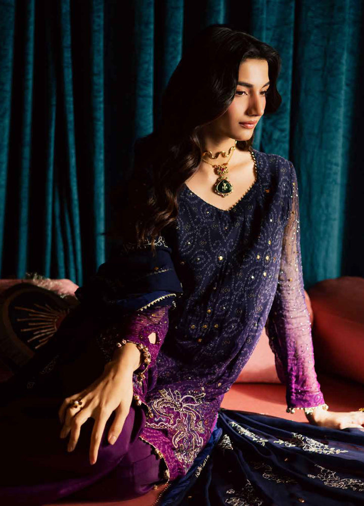 Mukeshkari by Nureh Unstitched Embroidered Chiffon 3 Piece Suit NU26UM MK- 23 - Festive Collection