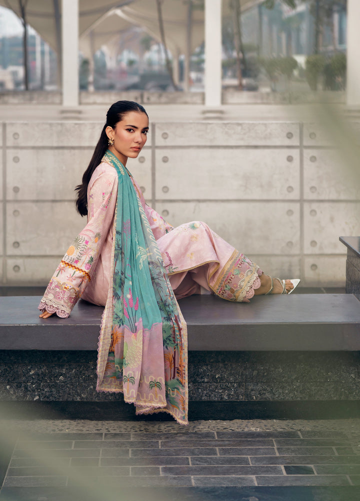 Zync by Florent Unstitched Embroidered Lawn 3 Piece Suit FL26ZU FZ-4B - Summer Collection