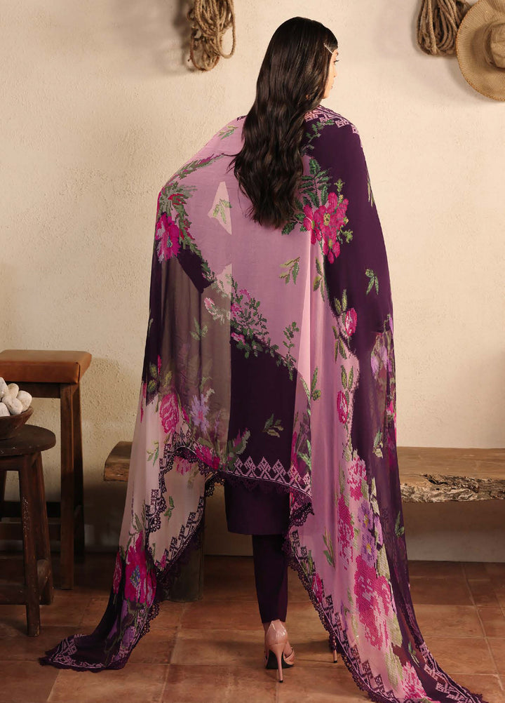 Raha by Nureh Unstitched Embroidered Lawn Doria 3 Piece Suit NU26ULR NE-246 - Summer Collection