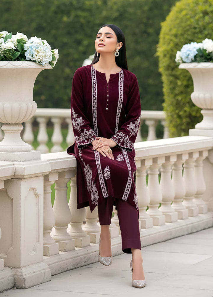 Lakhany Womens Pret Embroidered Velvet 1 Piece LG-RL-0336-W-EMB-1P - Festive Collection