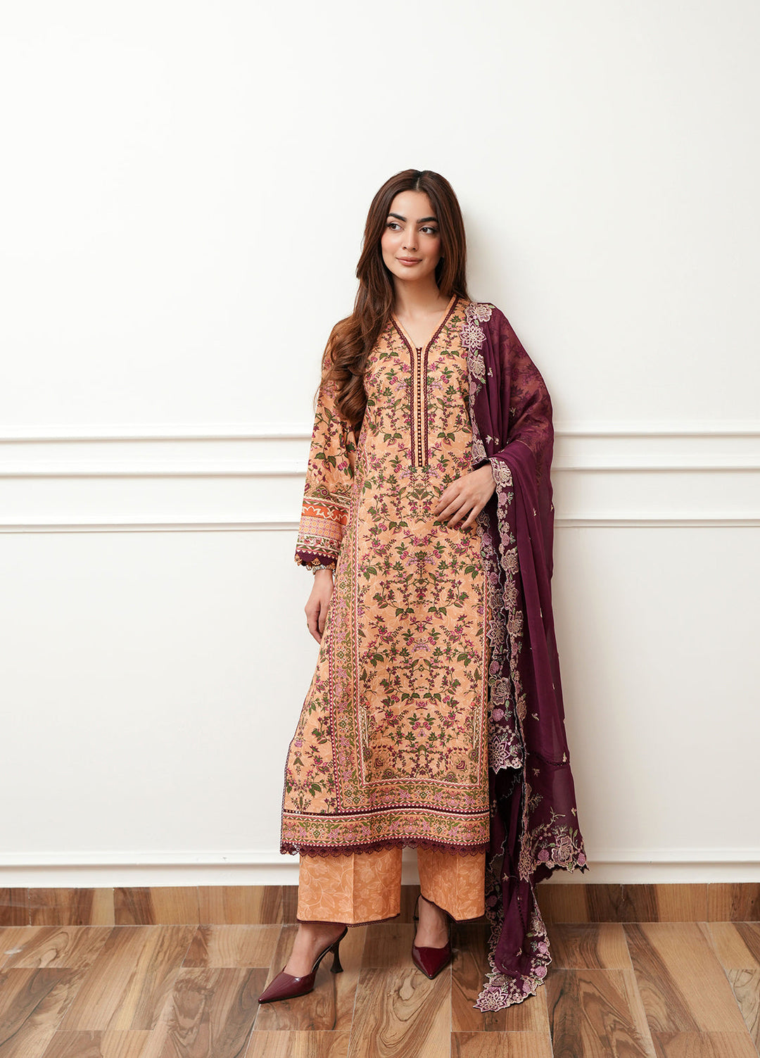 Virelle by Sahane Unstitched Printed Lawn 3 Piece Suit CG50001 Wildflower - Casual Collection