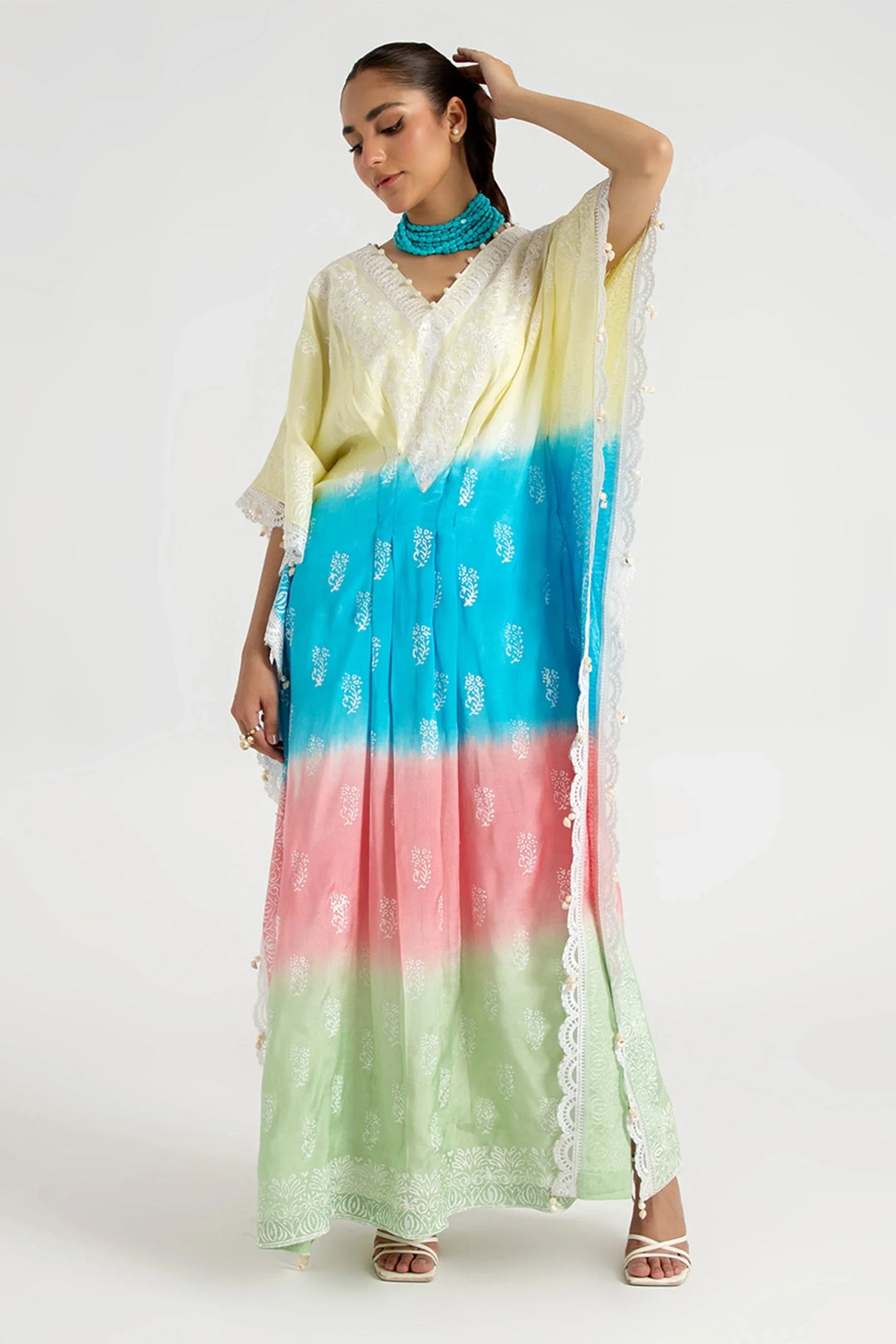 Arif Ashraf Pret Embroidered Viscose Blend 2 Piece Suit Sari