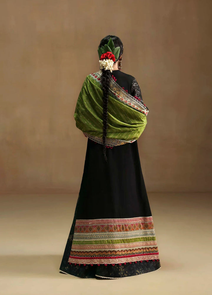 Sable Vogue Embroidered Raw Silk Suits Unstitched 3 Piece SV25UF FC-06-25 - Festive Collection