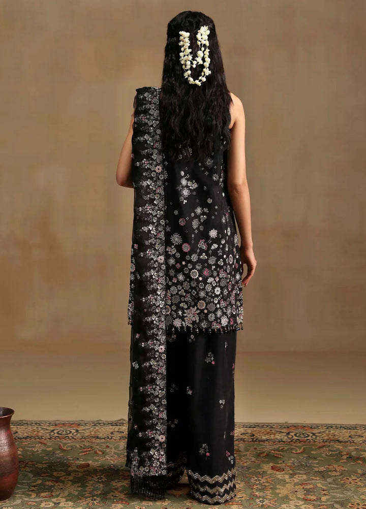 Sable Vogue Embroidered Raw Silk Suits Unstitched 3 Piece SV25UF FC-03-25-B - Festive Collection