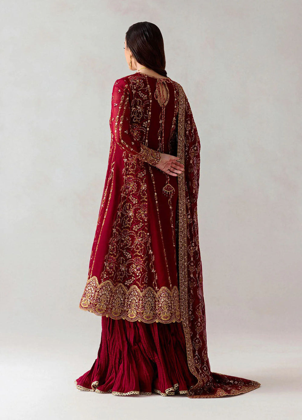 Aik Atelier Embroidered Chiffon Suits Unstitched 3 Piece AIK25EF Vl1 D-06 - Formals Collection