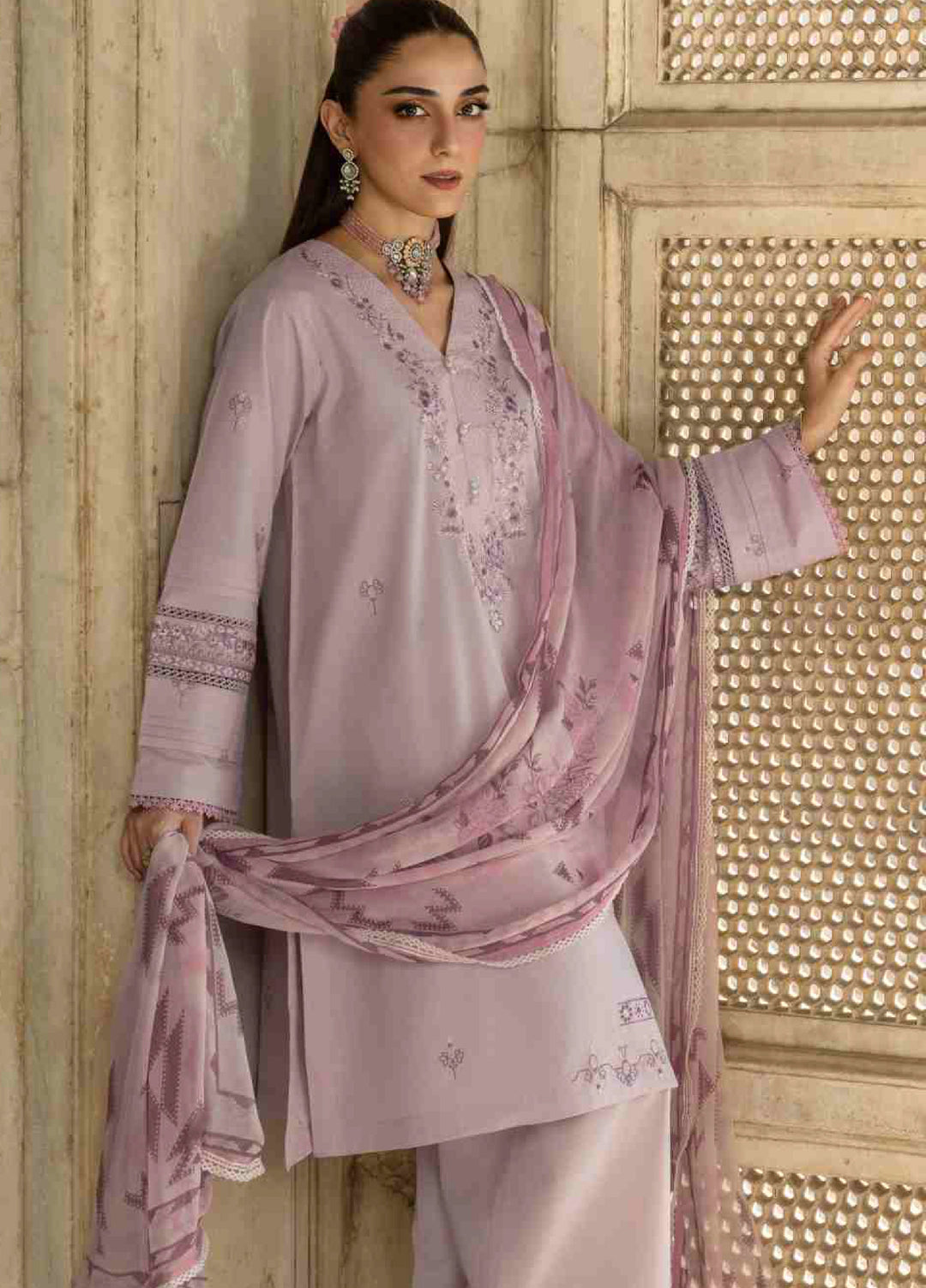 Manzil by Rashid Textiles Unstitched Embroidered Lawn 3 Piece Suit RT26UML D-573 - Casual Collection