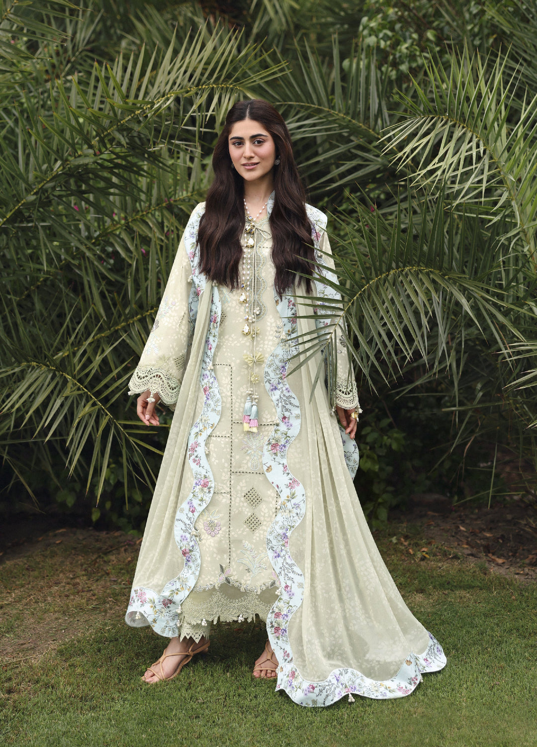 Sardinia Unstitched Embroidered Lawn 3 Piece Suit SRD26ULE Monsoon Sage Design# 1707 - Eid Collection