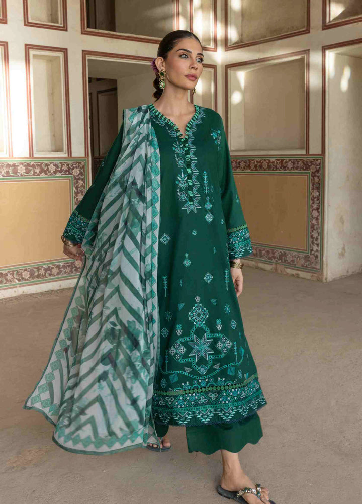 Manzil by Rashid Textiles Unstitched Embroidered Lawn 3 Piece Suit RT26UML D-574 - Casual Collection