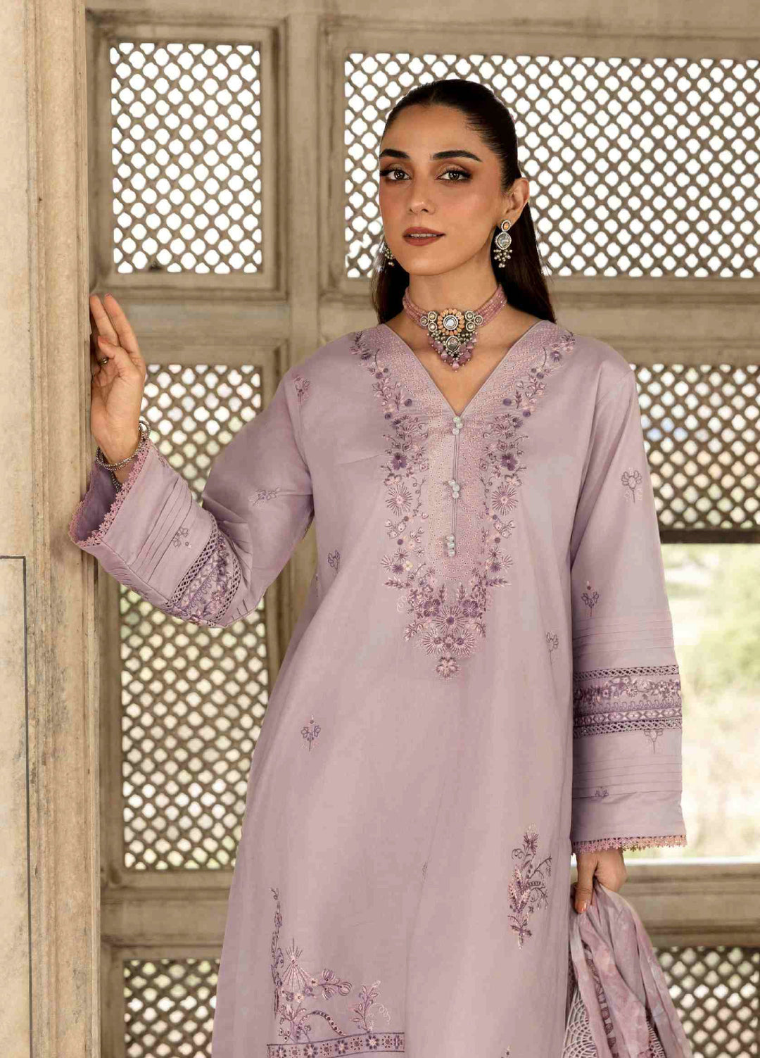 Manzil by Rashid Textiles Unstitched Embroidered Lawn 3 Piece Suit RT26UML D-573 - Casual Collection