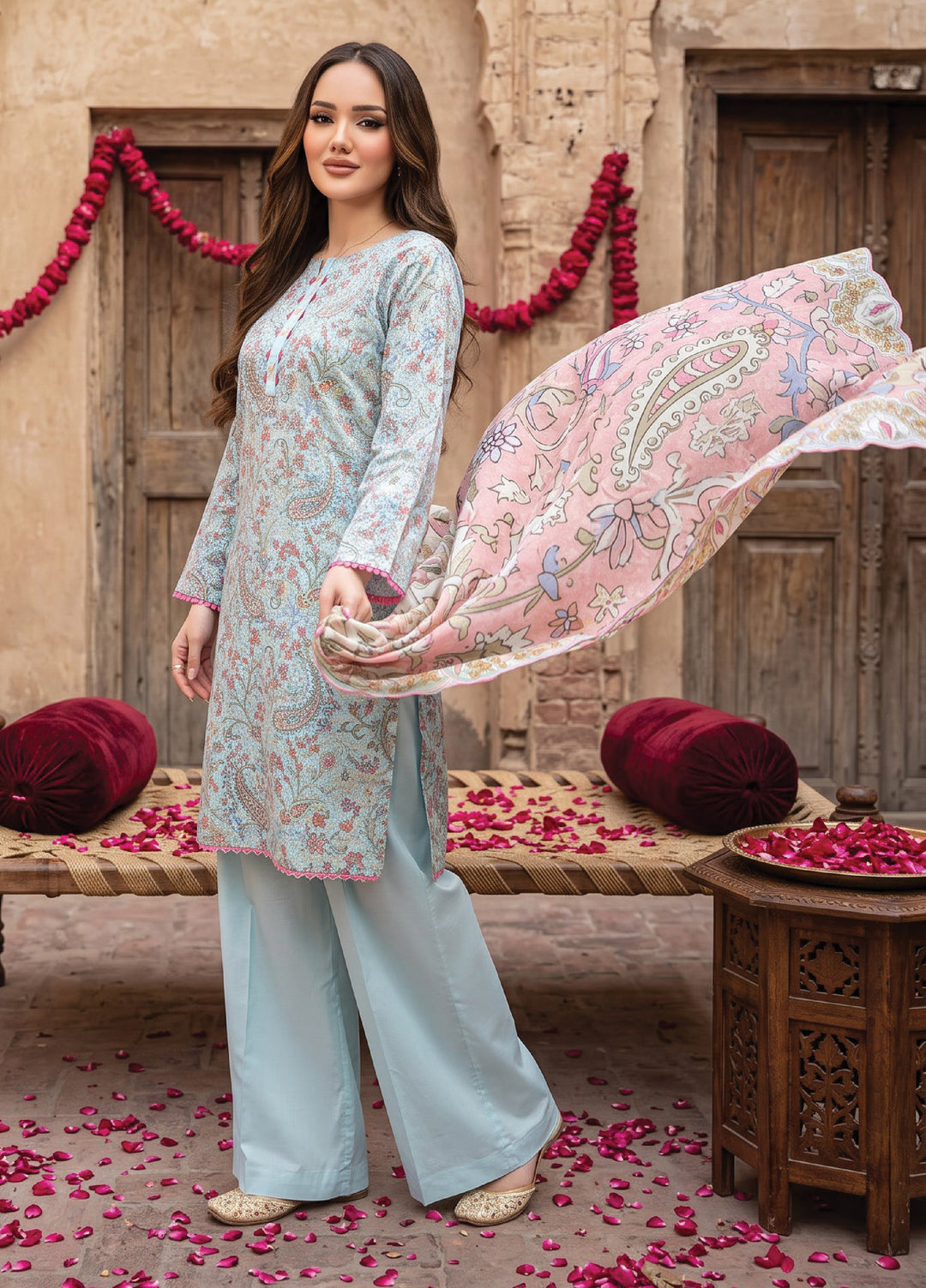 Regalia Textiles Women RTW Printed Lawn 3 Piece Suit RG26PPL D-03 - Casual Collection