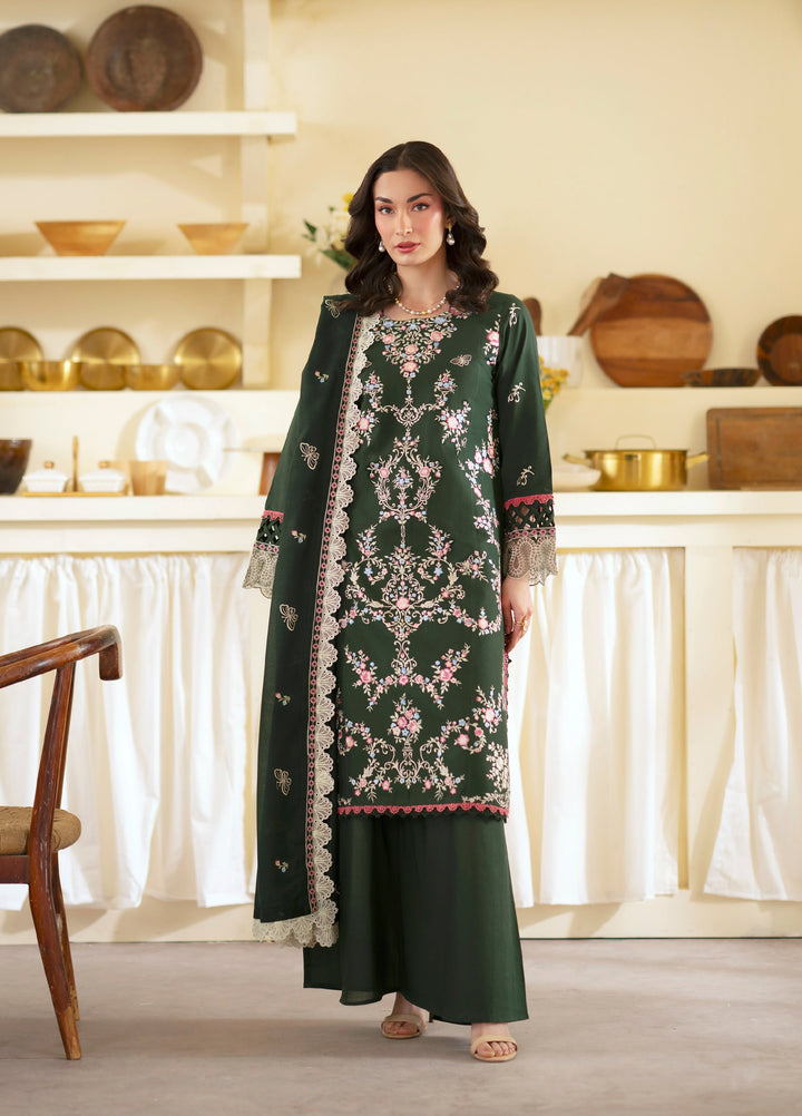 Ember by Mahnur Unstitched Lawn Embroidered 3 Piece Suit MN26UE EM-011 - Summer Collection