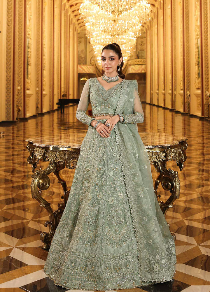 Stardom by Elaf Unstitched Luxury Formals Embroidered Organza 3 Piece Suits  EL25SF D-ESH-03 Lime Light - Formal Collection