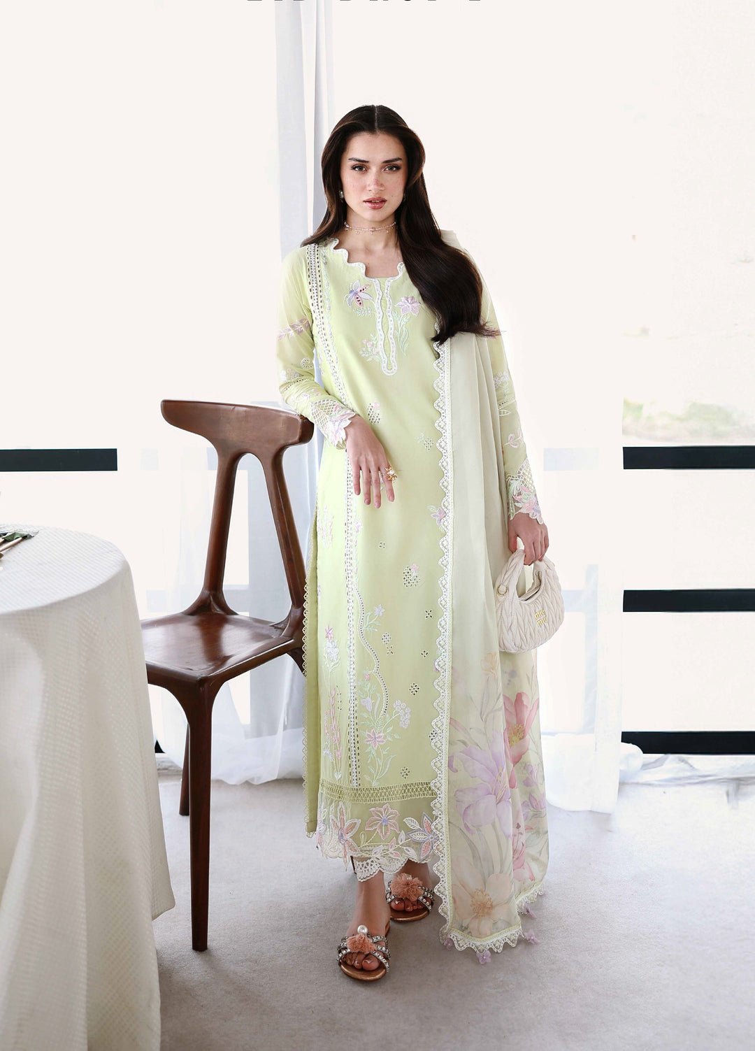 Azure Unstitched Embroidered Luxury Lawn 3 Piece Suit AZ26UAL 80 Garden Muse - Eid Collection