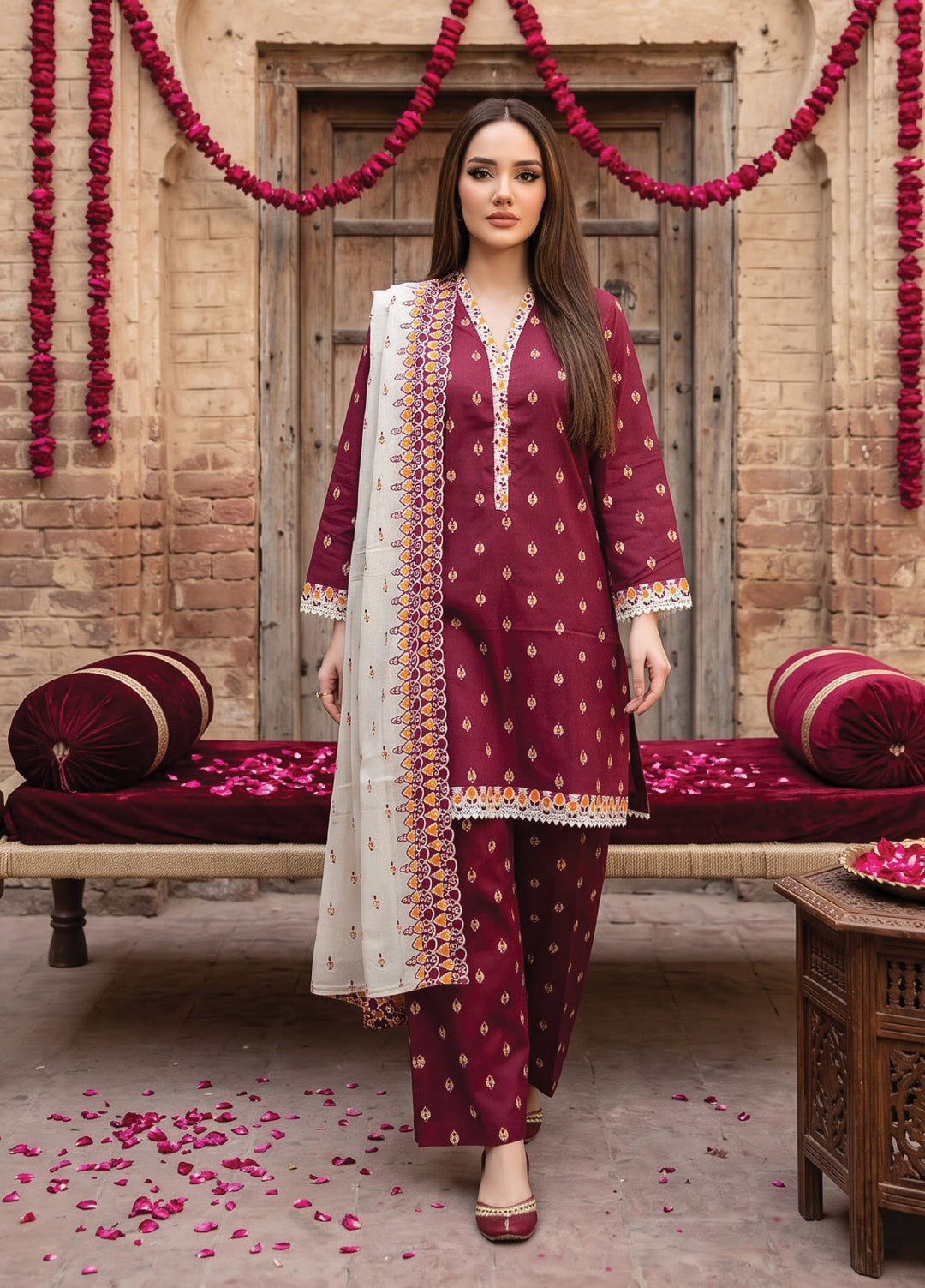 Regalia Textiles Women RTW Printed Lawn 3 Piece Suit RG26PPL D-01 - Casual Collection