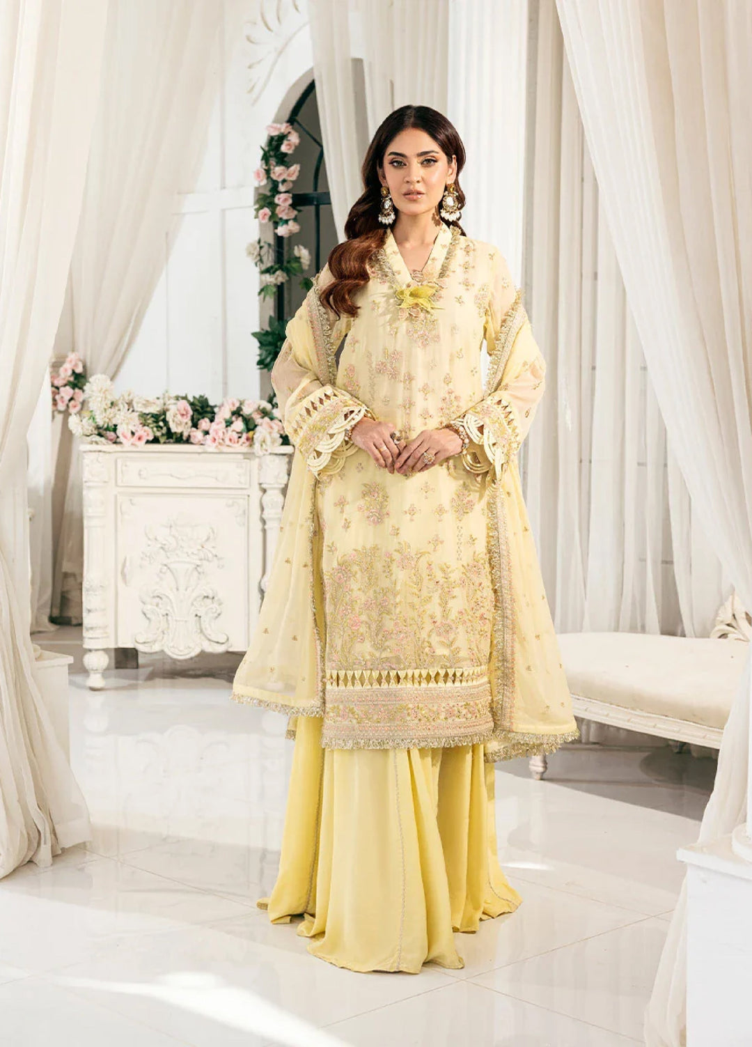 Signature by Salitex Embroidered Chiffon Suits Unstitched 3 Piece SUNS7CH040UT - Summer Collection