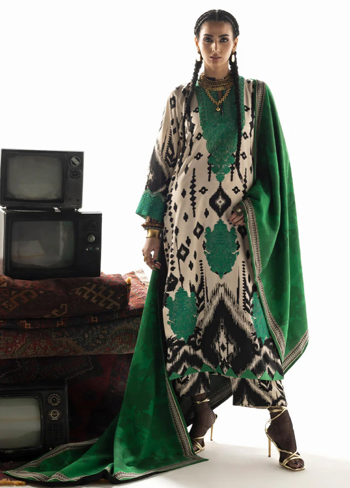 Zainab Chottani Unstitched Marina Twill With Shawl Embroidered Suits 3 Piece ZC25WS D-07 Novaya - Winter Collection