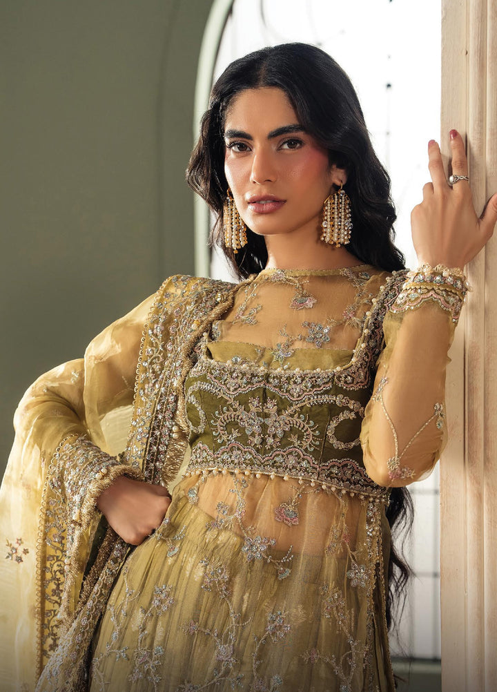 Luminara by Ayzel Unstitched Embroidered Organza 3 Piece Suit AAF26UWL Iril AYZ-179 - Wedding Collection
