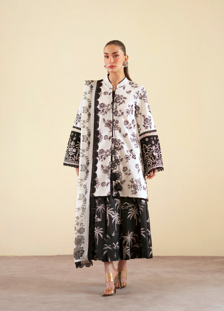 Ember by Mahnur Unstitched Lawn Embroidered 3 Piece Suit MN26UE EM-005 - Summer Collection