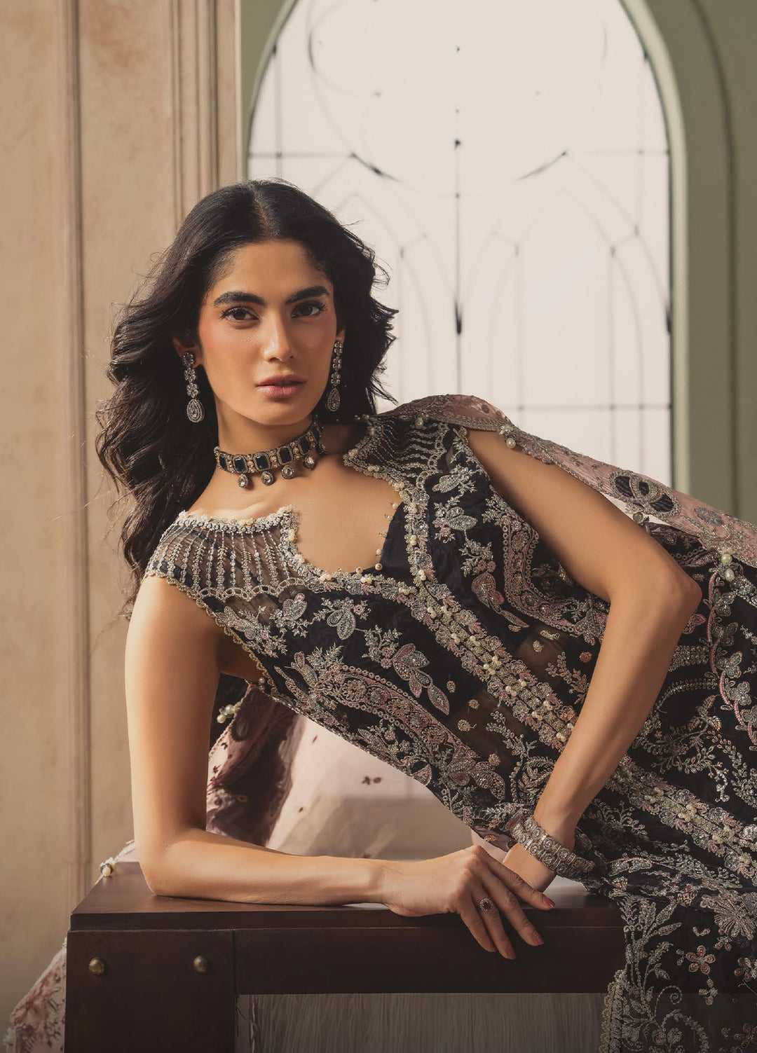 Luminara by Ayzel Unstitched Embroidered Organza 3 Piece Suit AAF26UWL Alaya AYZ-180 - Wedding Collection