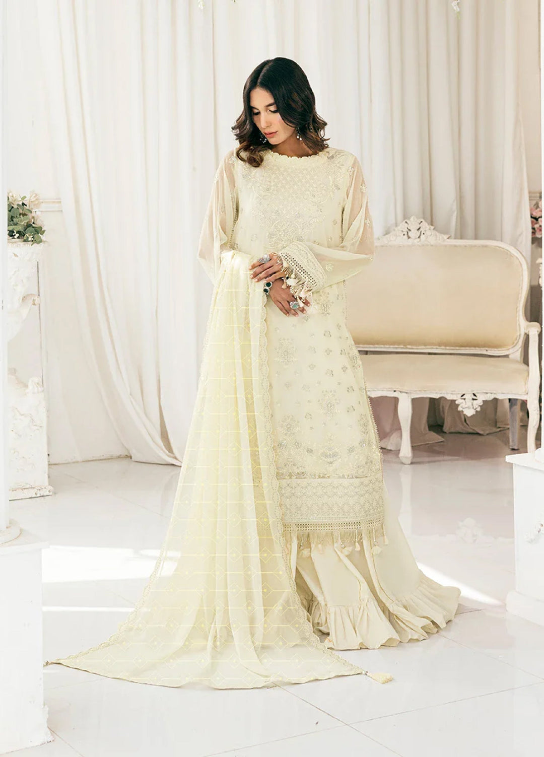 Signature by Salitex Embroidered Chiffon Suits Unstitched 3 Piece SUNS7CH038UT - Summer Collection