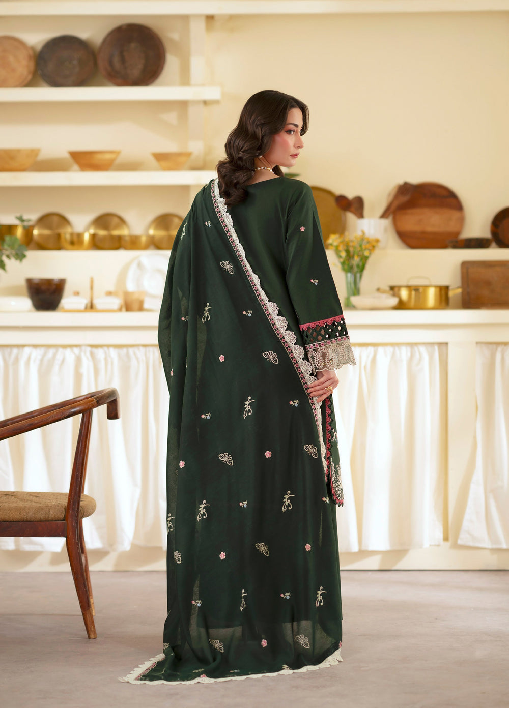Ember by Mahnur Unstitched Lawn Embroidered 3 Piece Suit MN26UE EM-011 - Summer Collection