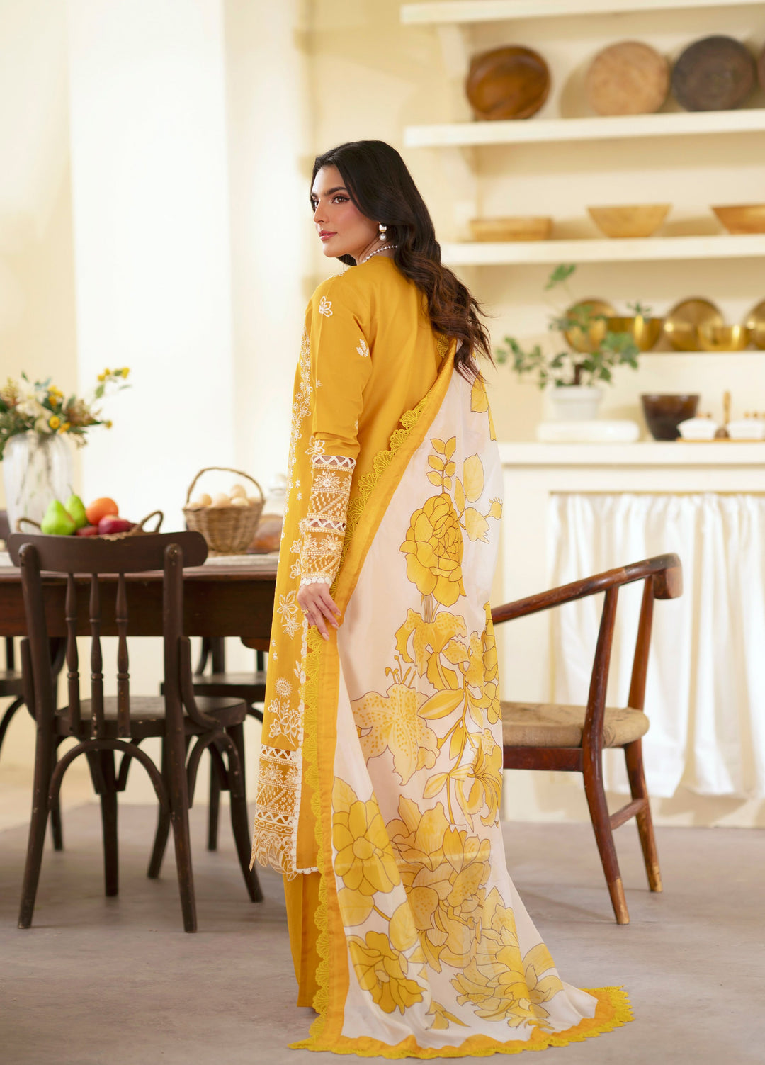 Ember by Mahnur Unstitched Lawn Embroidered 3 Piece Suit MN26UE EM-013 - Summer Collection