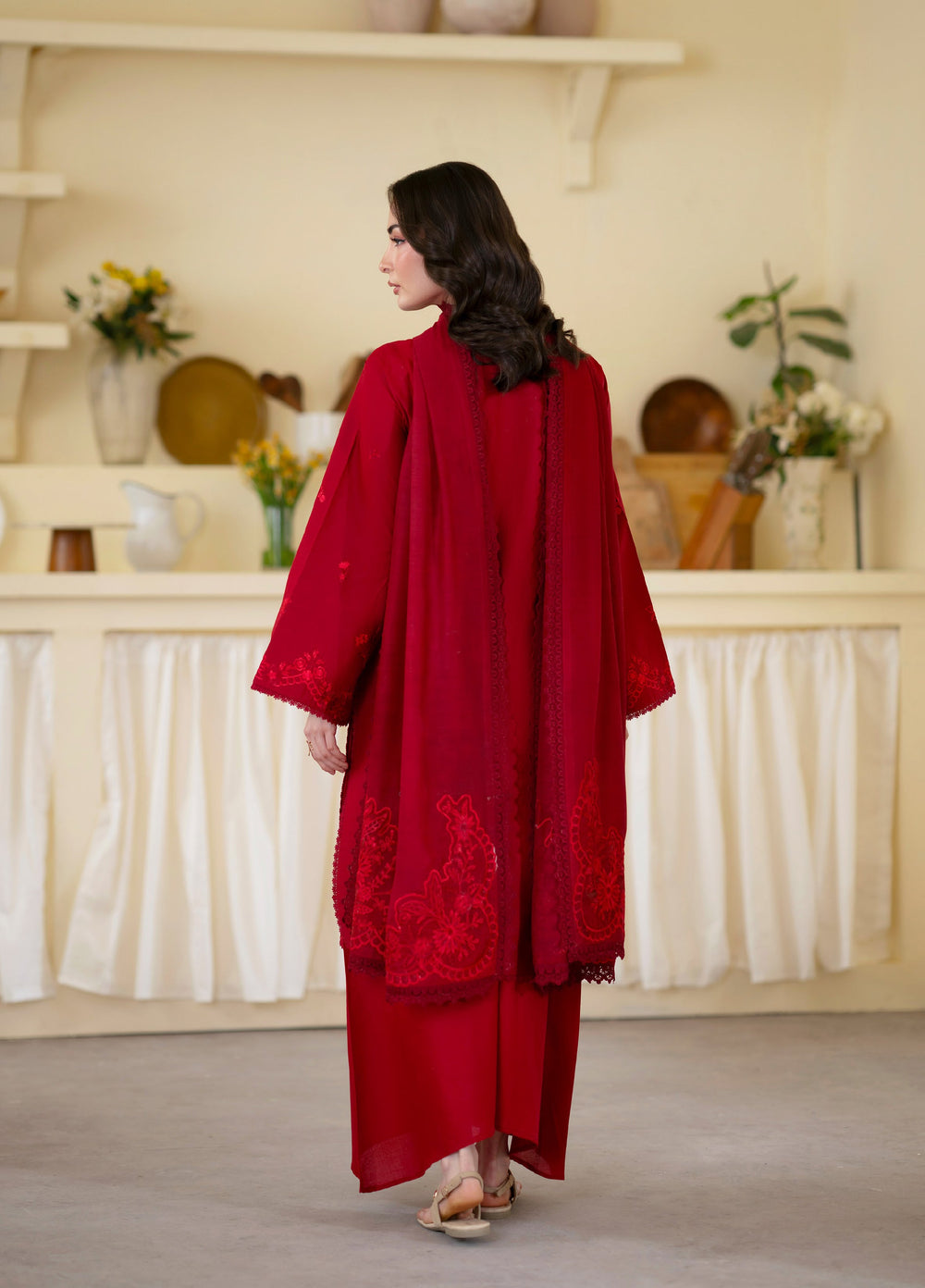 Ember by Mahnur Unstitched Lawn Embroidered 3 Piece Suit MN26UE EM-012 - Summer Collection
